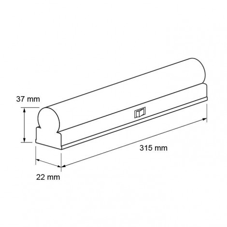 LED armatur i termisk plast, Т5, 220V, 4200K, 4W