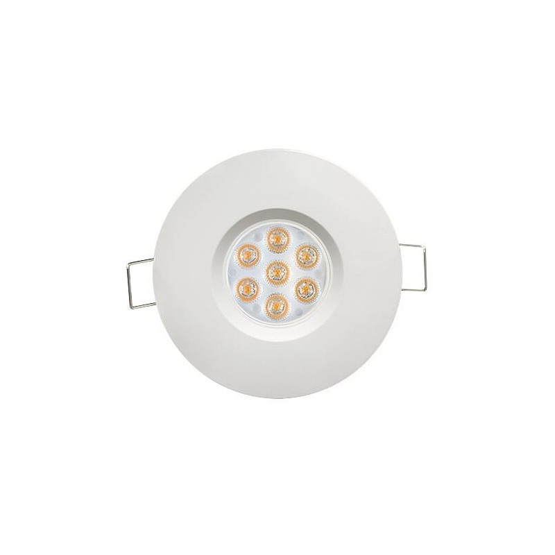 LED Downlight, IP44, 6.5W, 45°, Hvid
