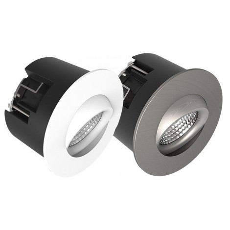 LED Indbygningsspot, 230V, 5,6,8,10W, 3000K, Sort, Hvid, Børstet